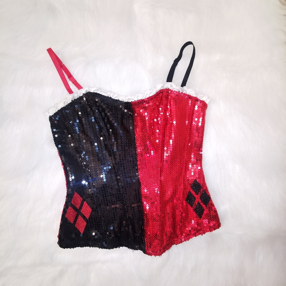 Batman Harley Quinn Black Red Corset 🖤♥️ Size Medium